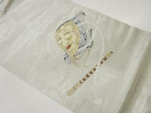 引箔面に組紐・布模様織出し名古屋帯